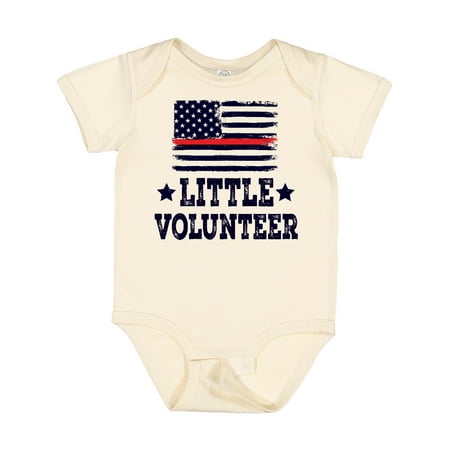 

Inktastic Firefighter Little Volunteer Gift Baby Boy or Baby Girl Bodysuit