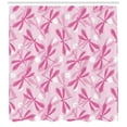 thumbnail image 3 of Ambesonne Dragonfly Shower Curtain, Vibrant Wings Insect, 69"Wx70"L, Pale Pink Fuchsia, 3 of 3