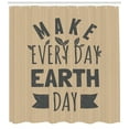 thumbnail image 3 of Ambesonne Earthy Shower Curtain, Typographic Words Earth Day, 69"Wx75"L, Charcoal Grey and Tan, 3 of 3
