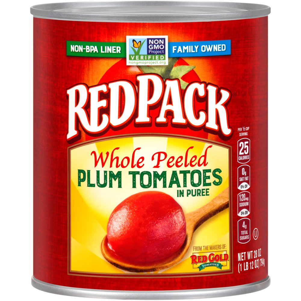 Redpack Whole Peeled Plum Tomatoes in Puree 28oz