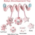 thumbnail image 5 of Car Seat Toys for Baby 0-6 Months, Pink Piggy Spiral Plush Toy for Crib Carseat with Mirror Rattles Baby Essentials, 5 of 7