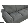 thumbnail image 5 of Hommoo L Shaped Flippable Backrest Sectional Couches and Sofas, 4-Seat Linen Sectional Sofa Sets, Modern Living Room Furniture Sets, 15' Back Height, Grey(No Ottoman), 5 of 8