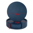 thumbnail image 2 of Posavasos de cuero con protección contra derrames para escritorio, posavasos de cuero duraderos y antideslizantes, aptos para uso común, 2 of 5