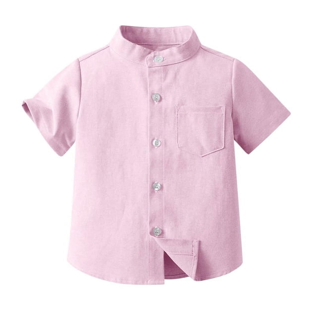SDNall Printemps et Été Mignon Imprimé Garçons Hort Manches Debout Col Blouse