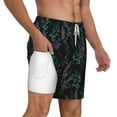 thumbnail image 3 of Balery Lavender Flowers Mens Swim Trunks Swim Shorts for Men Quick Dry Inseam Beach Shorts with Compression Liner Pocket-X-Large, 3 of 9