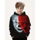 thumbnail image 2 of Ropa para niños, sudadera con capucha con estampado digital 3D de payaso aterrador de Halloween para niños, camisetas informales de poliéster de manga larga para primavera y otoño, ropa para niños, 2 of 5