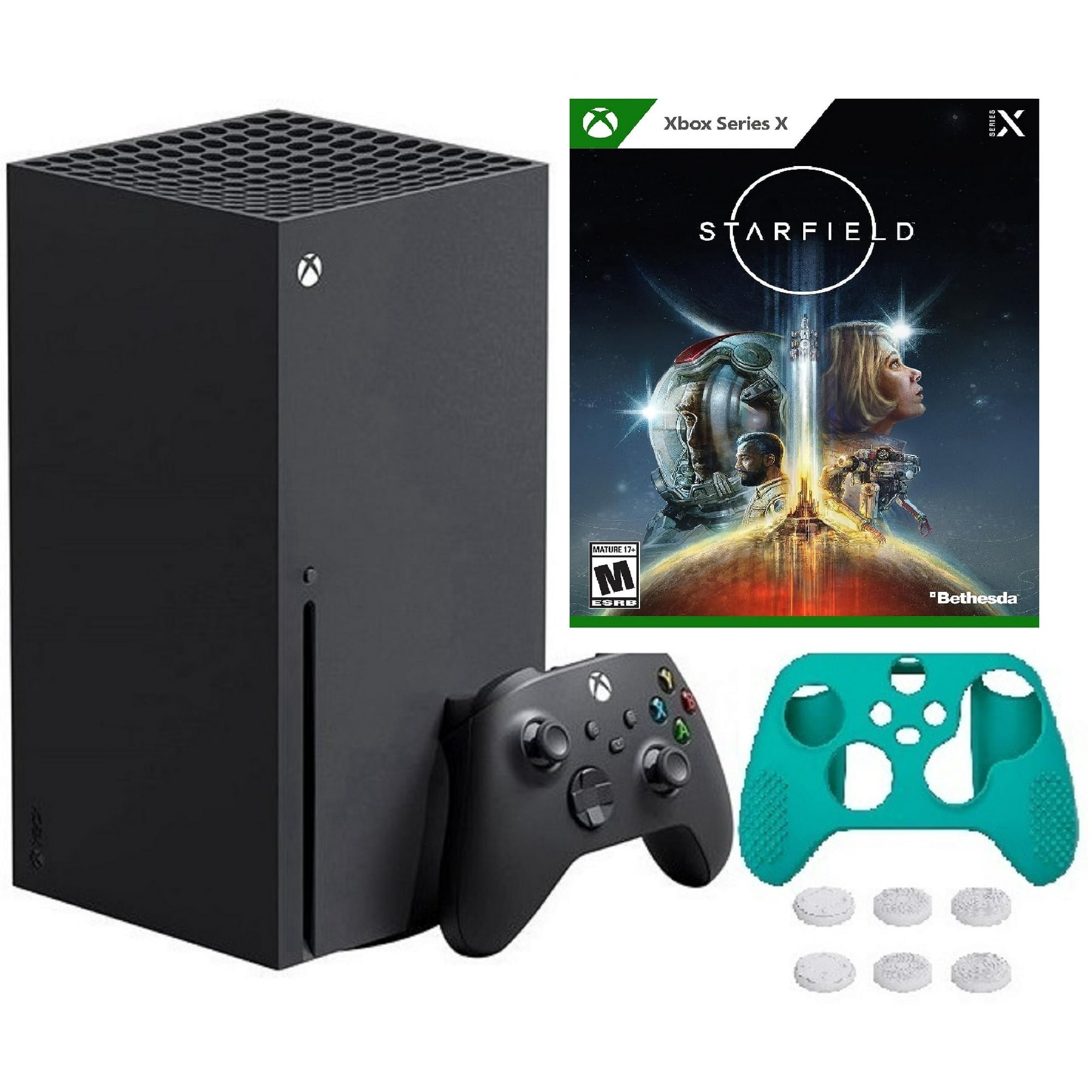 2023 Newest Xbox Series X Gaming Console System 1TB SSD Black X Version with Disc Drive W/ Starfield Full Game | Silicone Controller Cover Skin