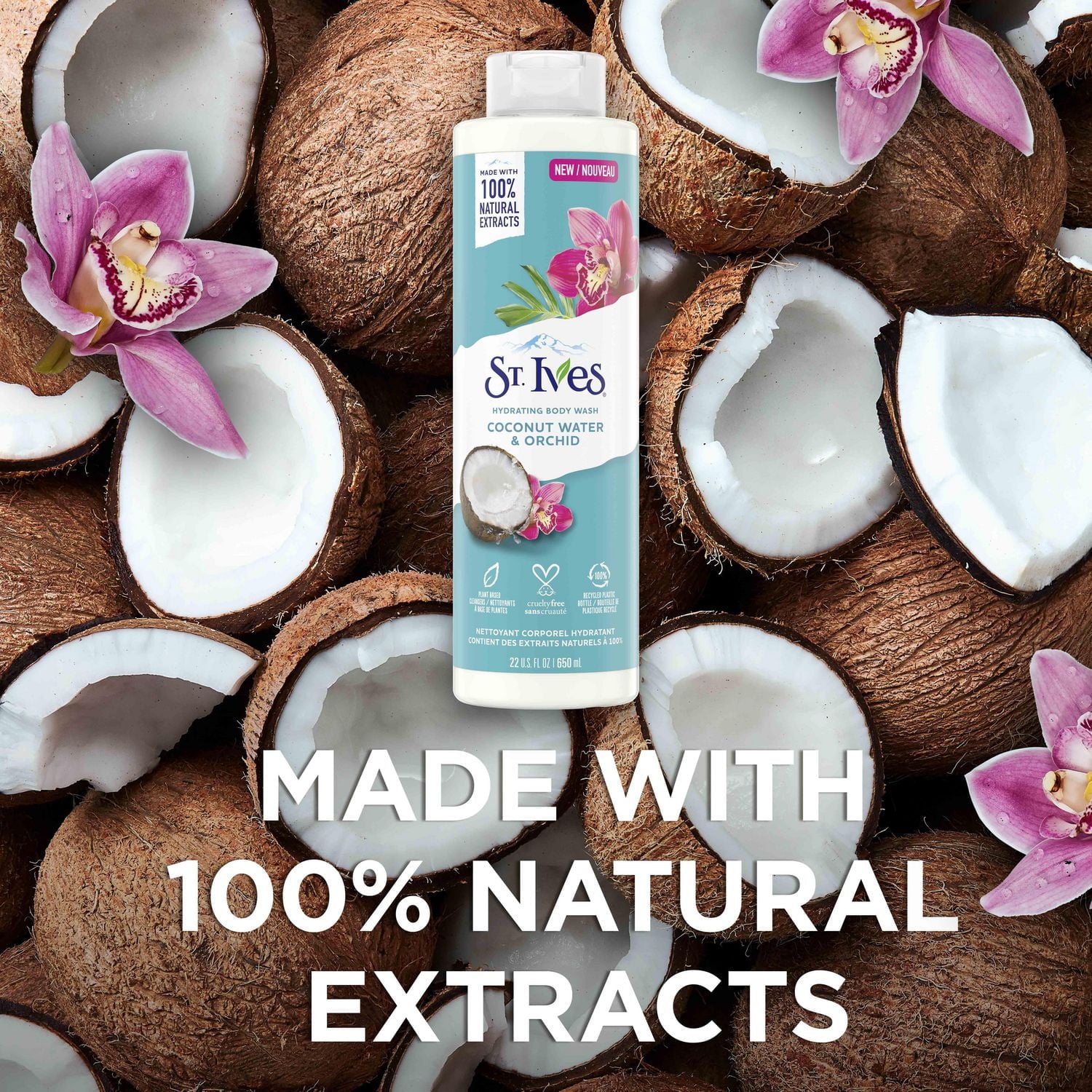 St. Ives Coconut Water & Orchid Body Wash, 650ml Body Wash