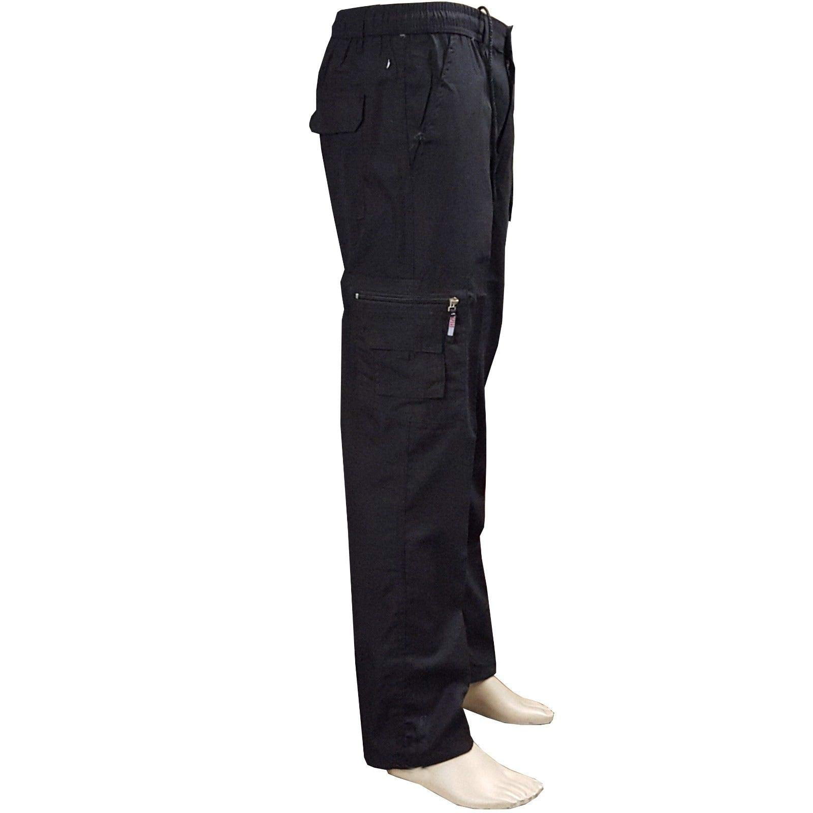 slim fit black cargo trousers
