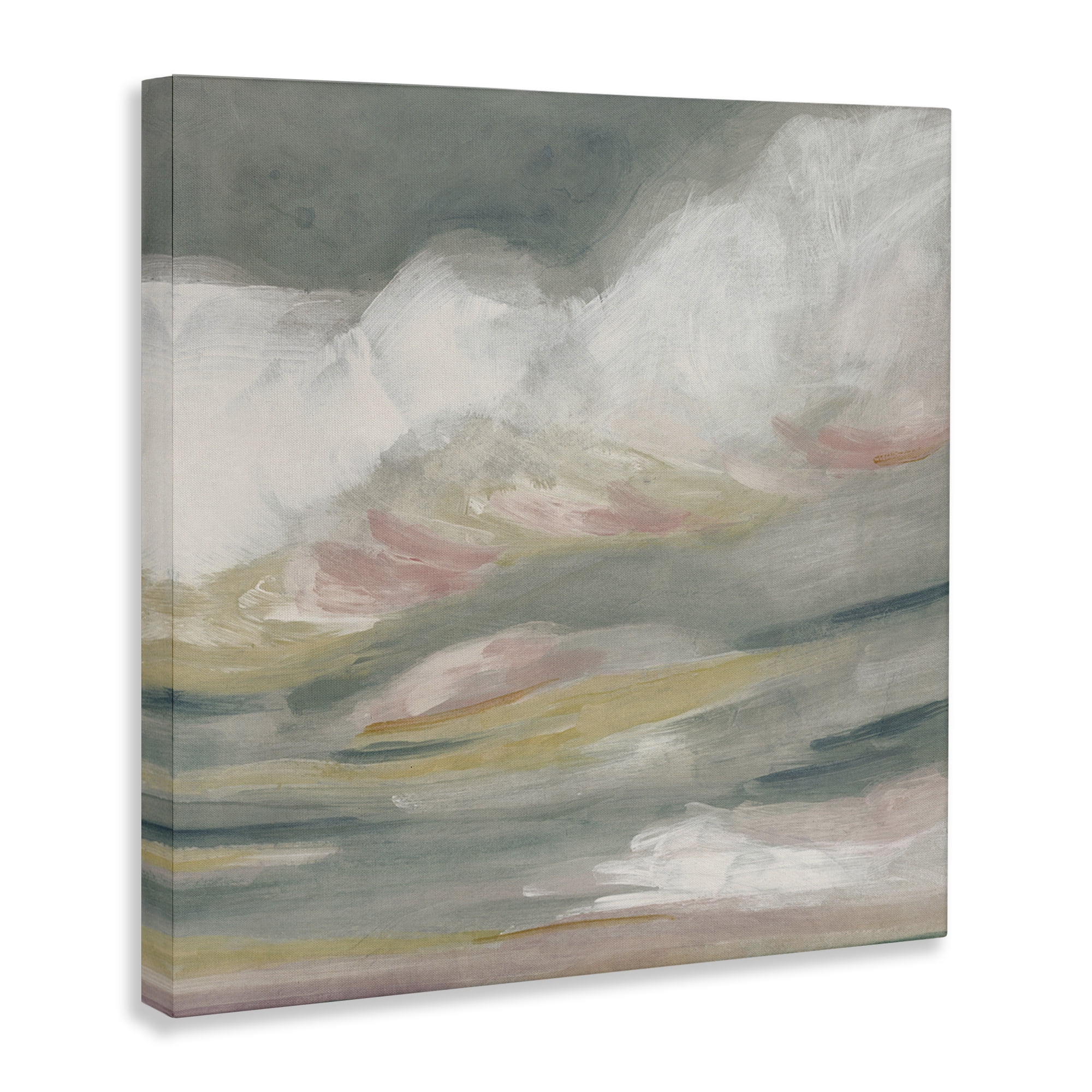 Stupell Industries Storm Clouds Abstraction Landscape Painting Gallery Wrapped Canvas Art Print Wall Art, 36 x 36
