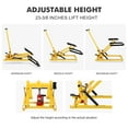thumbnail image 4 of Pinypikaka Lawn Mower Jack Lift with 500 Lbs Capacity for Tractors, Zero Turn Lawn Mowers, All Riding Mowers, 26-1/2inch Lift Height, Yellow, 4 of 8