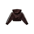 thumbnail image 2 of Weekend Academy Girls Velour Full Zip Hoodie, Size 4-18, 2 of 3