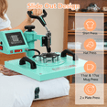 thumbnail image 4 of QinaQin 15x15 Inch Heat Press Machine, 8-in-1 Multifunction with Dual Tube Heating and Full Accessory Kit, 4 of 7