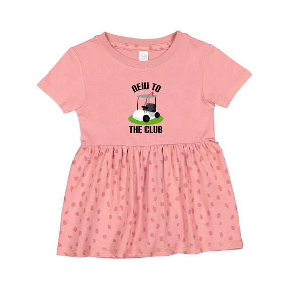 Inktastic Baby Golfing New to the Club Girls Baby Dress