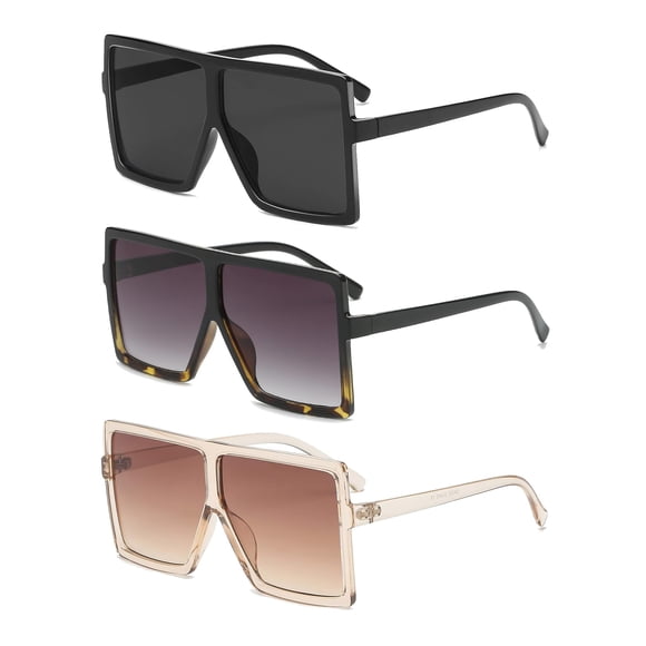 Gafas de Sol GRFISIA Cuadradas Sobredimensionadas con Protección UV400 para Mujeres y Hombres