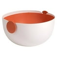 thumbnail image 1 of Billuyoard Escurridor de frutas, colador de de verduras de doble capa, colador de cocina para el hogar, contenedor con mango reutilizable Almacenamiento y organización del hogar Blanco Naranja Billuyoard  HA065309-01B, 1 of 6