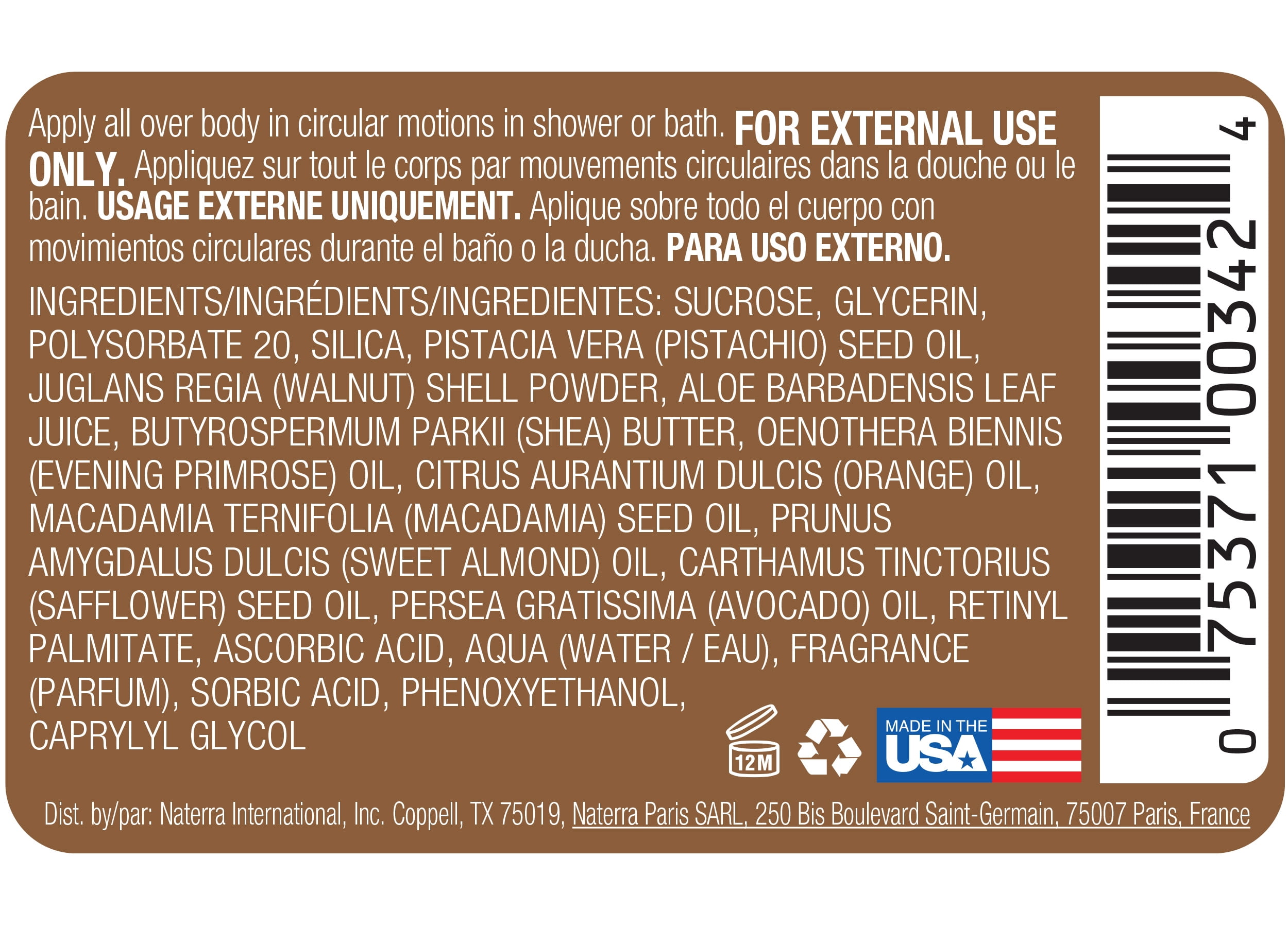 Tree Hut Shea Sugar Exfoliating Body Scrub Brown Sugar, 18 oz