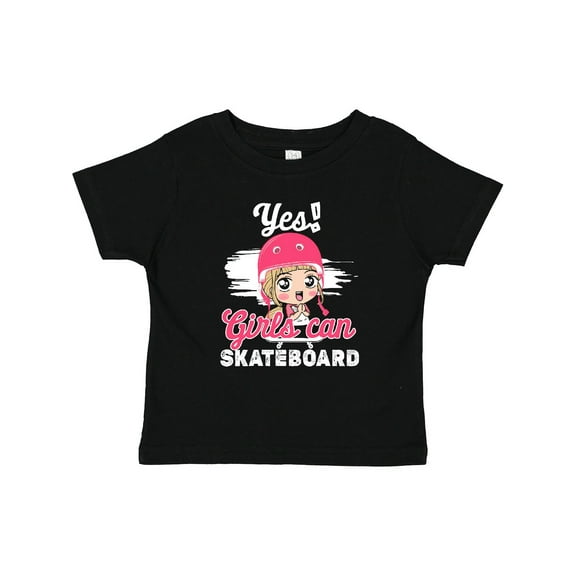 Inktastic Skateboarding Cute Girls Girls Toddler T-Shirt