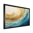 thumbnail image 3 of Designart "Surging In Golden Sapphire V" Abstract Spirals Picture Framed Canvas Wall Art, 3 of 5