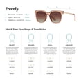 thumbnail image 5 of Everly Brown/Gold Oversized Polarized Sunglasses, Gradient Brown Lens, Modern, Recycled Plastic Frame, 100% UVA/UVB, Eco-Friendly Sunglasses by Blue Planet, 5 of 8