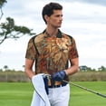 thumbnail image 3 of Balery Majestic Cosmic Lion Camisa Polo de Hombre con Estampado, de Manga Corta y Tejido Medio, Camisa Tipo Golf Polo-Large, 3 of 6