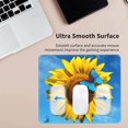 thumbnail image 2 of Sunflower Mouse Pad with Blue Butterfly Pattern Printed, Beautiful Yellow Floral Square Mouse Pads with Blue Background, Decorative Waterproof Non-Slip Rubber Mouse Mat for Office Laptop, 10x12 Inch, 2 of 5