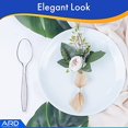 thumbnail image 3 of 100/200/300/400/500/600 Transparent Plastic Spoons-heavyweight Plastic Tableware Heavyweight Teaspoon Crystal Transparent 6.5 Inch, 3 of 8