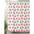 thumbnail image 2 of Red Vintage Cherry Shower Curtain, Watercolor Fruit Pattern Bathroom Decor Curtains Set with Hooks, White Green Waterproof Fabric Home Accessories， Stall 36 X 78 Inch, 2 of 6