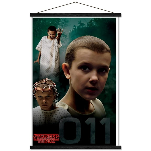 Netflix Stranger Things - Eleven Wall Poster with Wooden Magnetic Frame, 22.375" x 34"