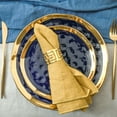 thumbnail image 4 of Stone Lain Florian Modern Porcelain Dish Set, 16-Piece Dishes for 4, Gold and Navy, 4 of 10