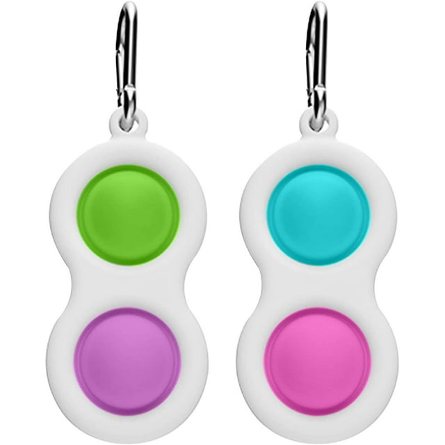 2 Pcs Simple Fidget Dimple Toy Silicone Flipping Board Toy,Stress Relief Sensory Hand Toy,Sensory Toy Toddler Early Educational Toy,Brain Development Toy,Mini Fidget Toy for Kids Adults
