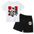 thumbnail image 3 of Conjunto de camiseta y pantalones cortos con estampado de Kamado Nezuko de Demon Slayer para adolescentes y niños, ropa de manga corta para niños y niñas, 3 of 5