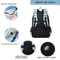 thumbnail image 4 of FORMRS Unisex School Backpack 17" Student Travel Bag with Laptop Compartment, Yellow Sailboats, 4 of 7