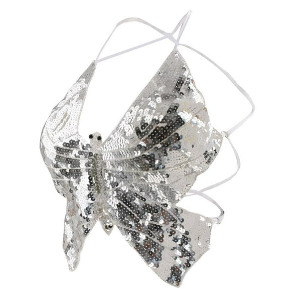 Traje de danza del vientre Phenovo con sujetador superior de mariposa, impresionante disfraz de baile Oro