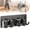 B, variant on Clearance Under $5 | Mop and Broom Holder Wall Mount, 304 Stainless Steel Utility Rack with Adhesive No-Drill Installation for Kitchen, Laundry, and Bathroom, Black