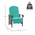 thumbnail image 6 of BrylaneHome Outdoor Preminum Steel Frame Oversized 350LB Weight Capacity Recliner Chair Wide Seat Patio Yard Garden, 6 of 6