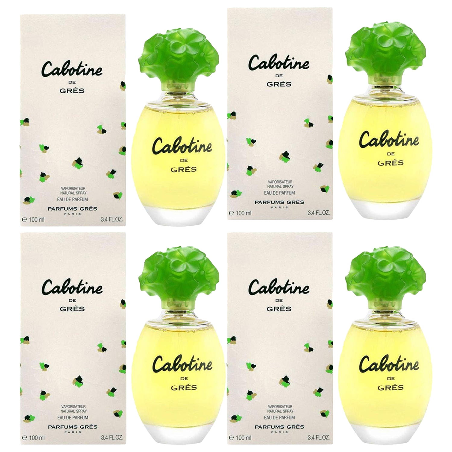 Pack of (4) Parfums Gres Cabotine Womens 3.4ounce Eau de Parfum Spray