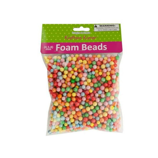 Kole Imports AC019-72 Perles Artisanales en Mousse Multicolores - Pack de 72