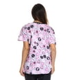 thumbnail image 2 of Just Love Women's V-Neck Printed Scrub Top (Ribbon Print 4, Small), 2 of 2