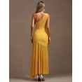 thumbnail image 3 of Vestido Tsukko con nudo amarillo y tirantes finos y abertura asimétrica, 3 of 5