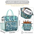 thumbnail image 4 of Paisley Pattern Insulated Lunch Cooler – Vintage Floral Print with Multi-Pockets for Women, 4 of 5
