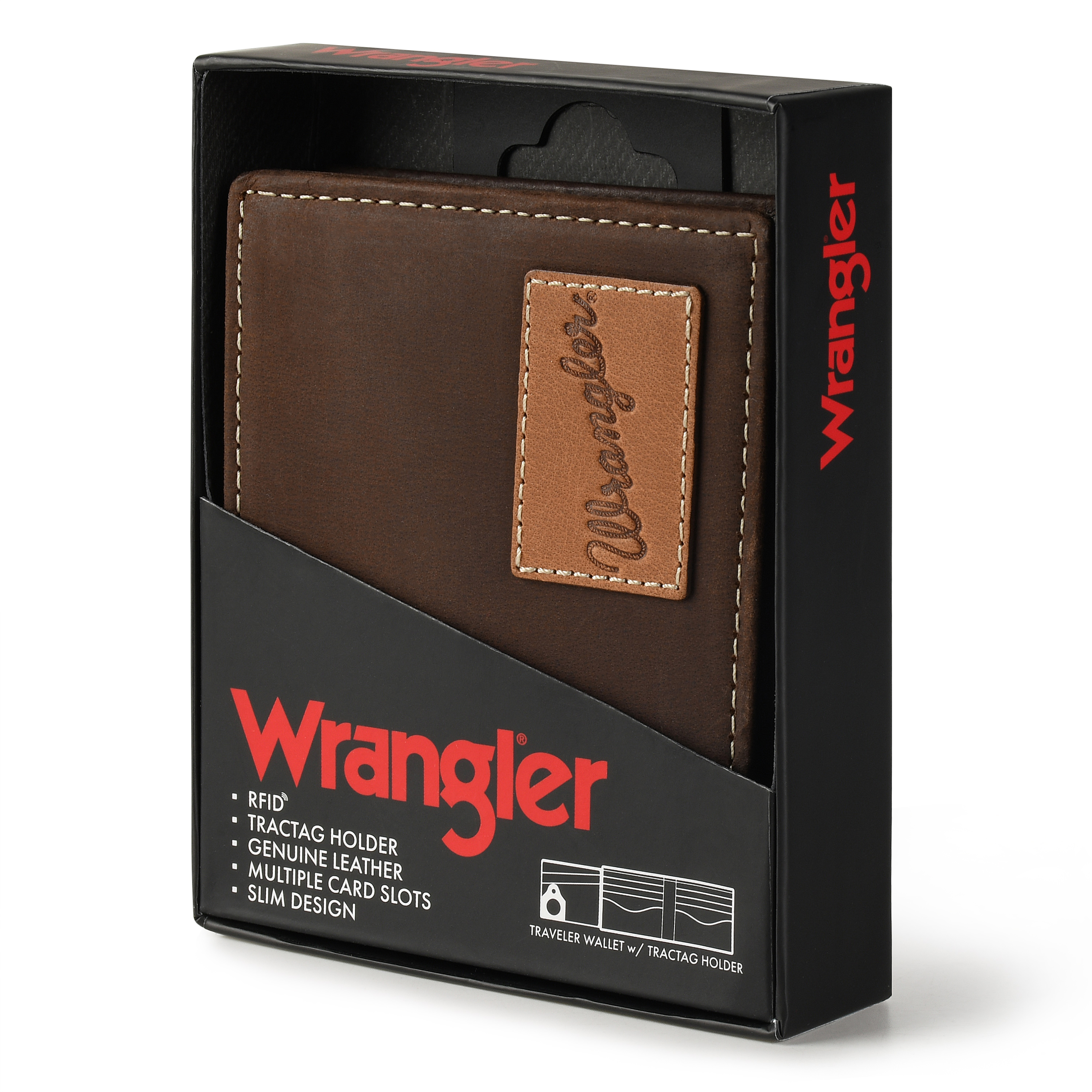 Wrangler Men's Bifold Wallet, Genuine Leather RFID photo 7
