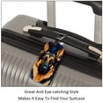 thumbnail image 3 of Square 2Pack PU Leather Sheepdog Cruise Luggage Tag with Privacy Cover and Name ID Tag for Travel Handbags Backpacks Luggage Tags, 3 of 6
