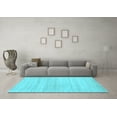 thumbnail image 3 of Ahgly Company Indoor Square Solid Light Blue Modern Area Rugs, 7' Square, 3 of 4