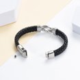 thumbnail image 6 of Infinity Black Leather Bracelet Funeral Urns Braslets for Cremation Ashes Holder for Family Pet Cremation Jewelry for Ashes, 6 of 9