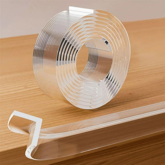 Scheam 6.5 Ft x 0.8 in Soft Edge Corner Protector,Clear Table Corner Guard Strip,Crib Proofing Adhesive Tape,Cabinet Door Bumper,Furniture Against Sharp Corners,for Wall Window Sill