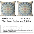 thumbnail image 2 of Boho Throw Pillow Covers 16x16 inch Set of 2 Burnt Blue Yellow Terracotta Rust Colored Throw Pillows Boho Home Decor for Bedroom Living Room Couch & Sofa (No Inserts), 2 of 6