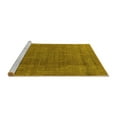 thumbnail image 2 of Ahgly Company Machine Washable Indoor Round Oriental Yellow Industrial Area Rugs, 6' Round, 2 of 4