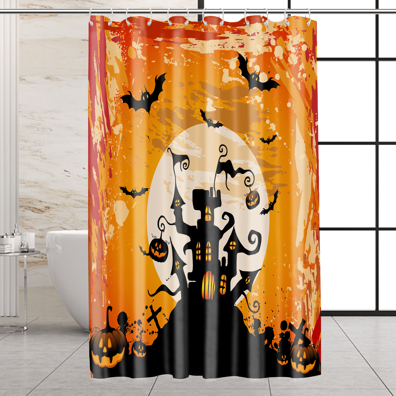 MONOJOY Horror Shower Curtain, Suitable for a HorrorThemed Room, 72 x 72 inch