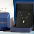 thumbnail image 5 of Gem Stone King 10K Yellow Gold Lab Grown Diamond Pendant Necklace for Women | 0.52 Cttw | Gemstone April Birthstone | Pear Shape 7X5MM | DEF Color | VVS-VS Clarity | With 18 inch Chain, 5 of 6